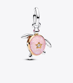 2026 Pink Sea Turtle Lab-grown Diamond Dangle Charm