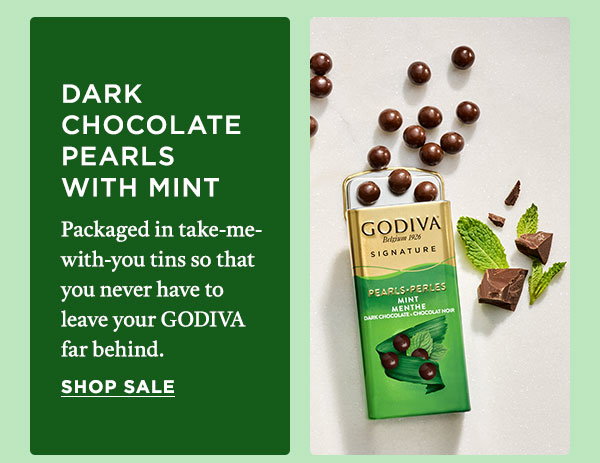 Dark Chocolate Pearls with Mint, Set of 18