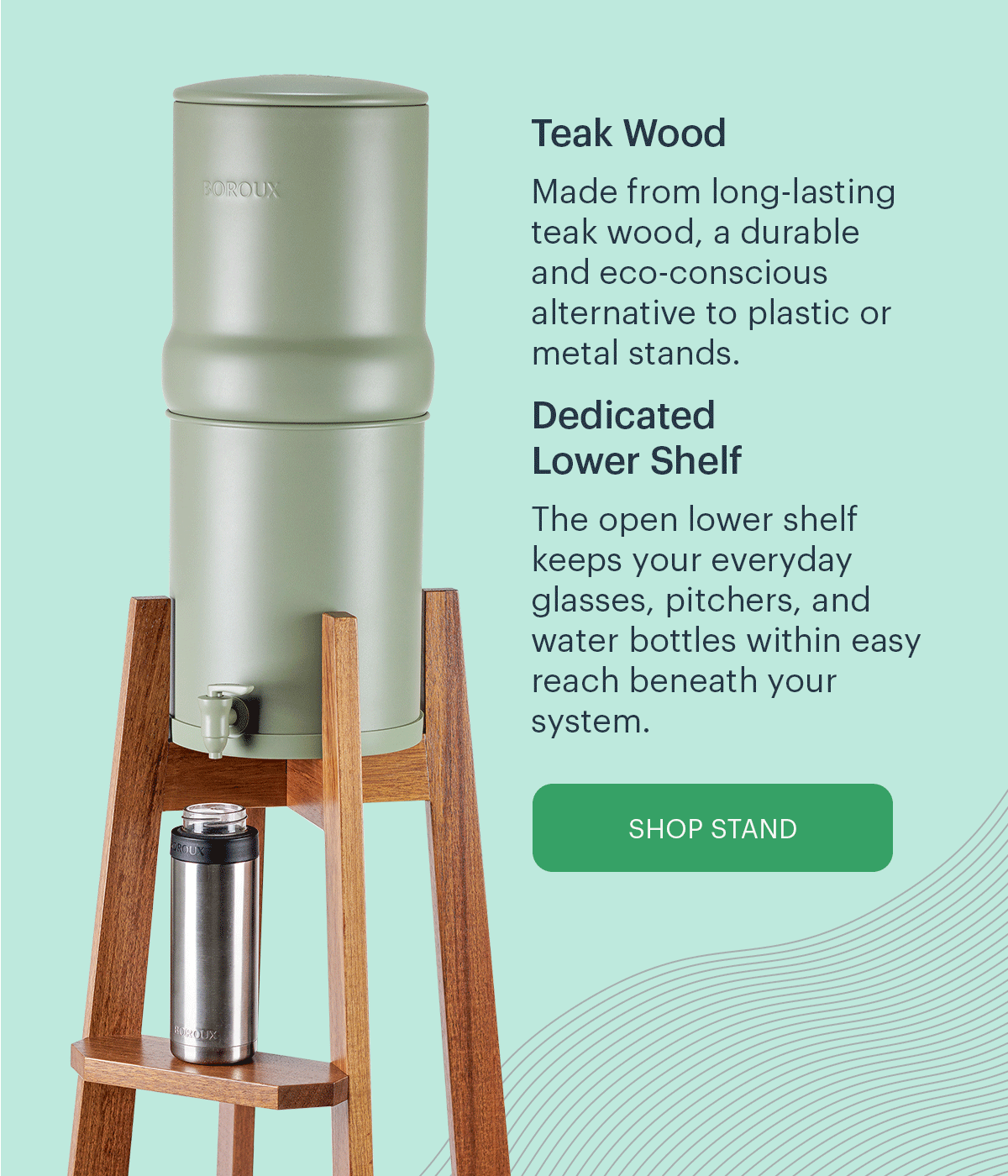 Teak Wood Dedicated Lower Shelf
