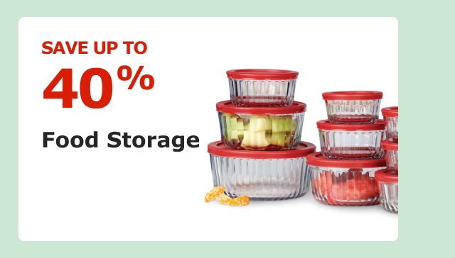 Save up to 40%. Food Storage.