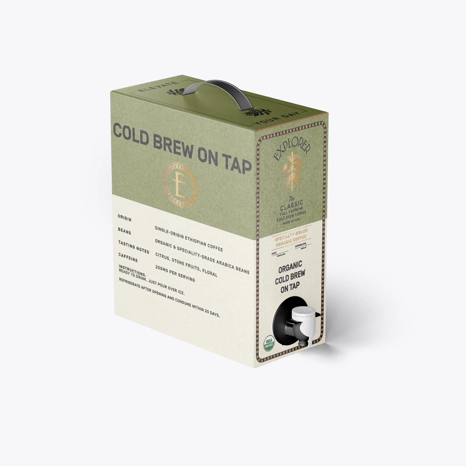 Image of Cold Brew on Tap - 128oz Box | Choose Your Caffeine Level | Unsweetened | 20-25 Servings