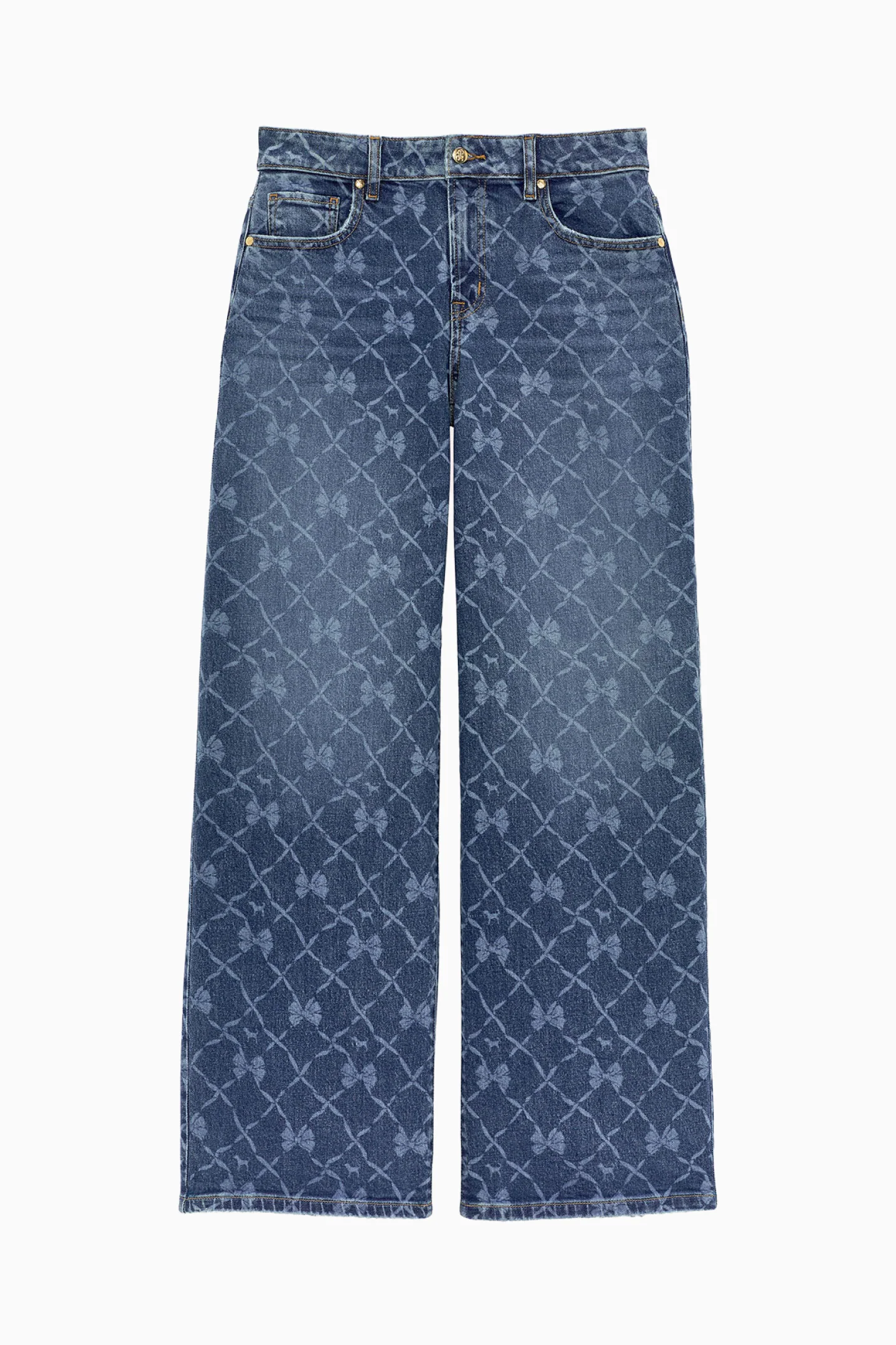 Image of PINK x LoveShackFancy Denim Baggy Jeans