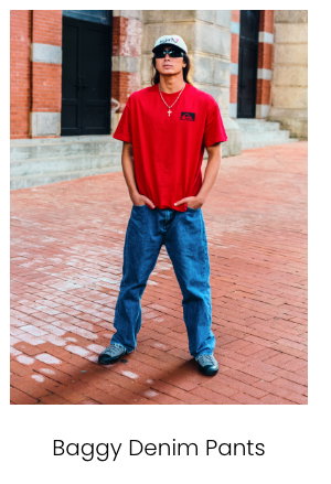 Baggy Denim Pants - Easy-wearing baggy denim made for skate days, travel, and daily rotation.