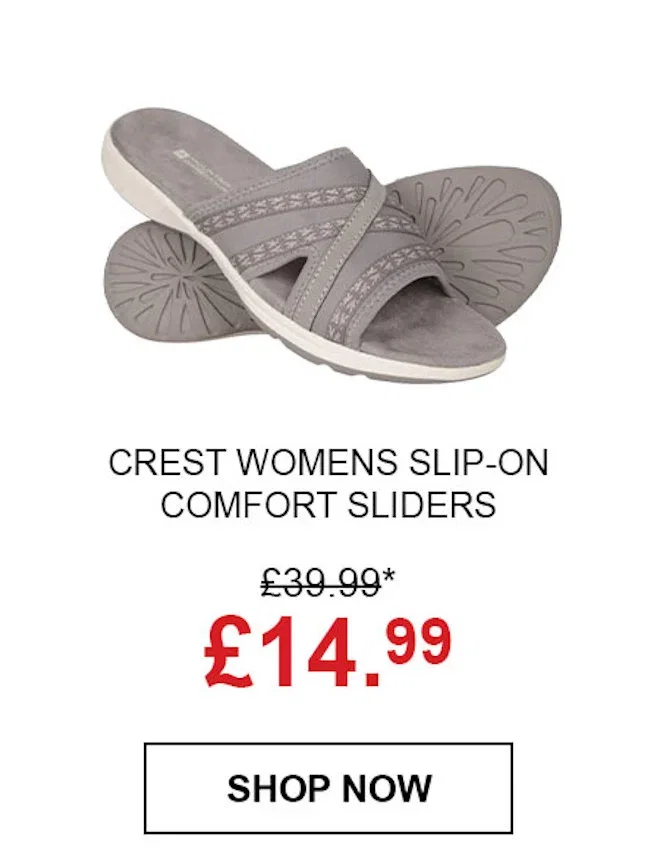 Crest Womens Slip-On Comfort Sliders