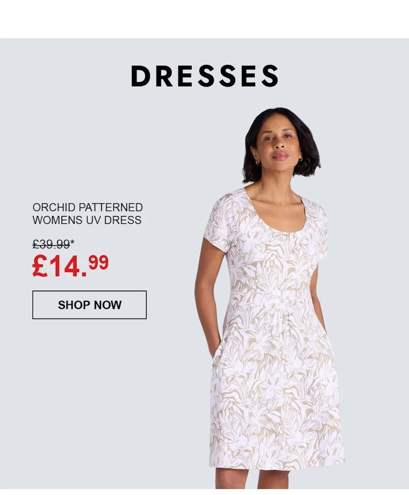 Orchid Patterned Womens UV Dress