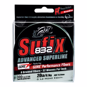 Sufix 832 Advanced Superline Braid Fishing Line 300-Yard Spool - Low-Vis Green - 10 lb.