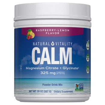 Natural Vitality Calm Magnesium Citrate + Glycinate Powder, 20 Ounces