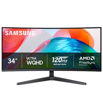 Samsung 34-inch ViewFinity S5 Ultrawide QHD 120Hz Curved Monitor
