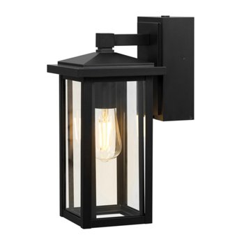 Globe Electric 14-inch Matte Black Outdoor Wall Light w/GFCI