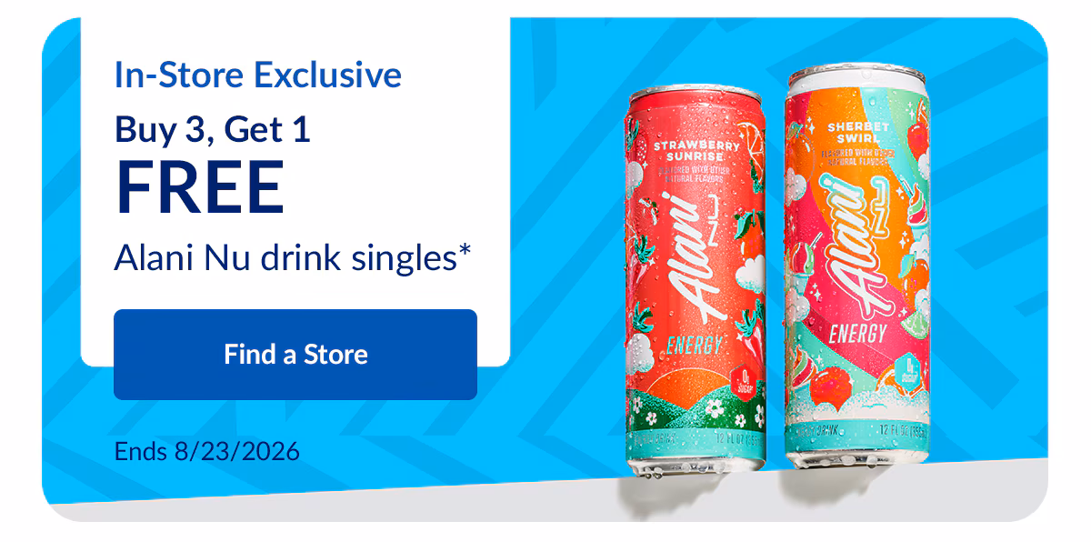 Alani Nu drink singles. Find a Store