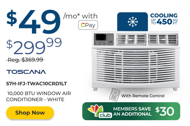 Toscana 10,000 BTU Window Air Conditioner
