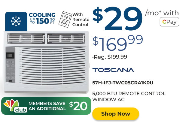 Toscana 5,000 BTU Window Air Conditioner - White