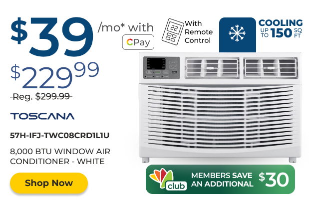Toscana 8,000 BTU Window Air Conditioner