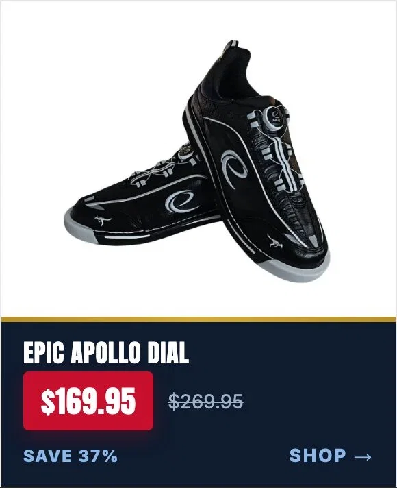 Epic Apollo Dial Comfort Black Platinum Right Hand Bowling Shoes