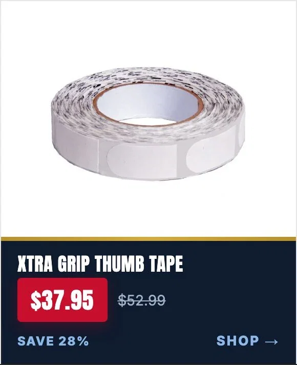 Epic Xtra Grip Thumb Tape 1 Inch White Textured 250 Piece Roll