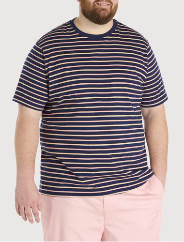 Moisture-Wicking Striped T-Shirt