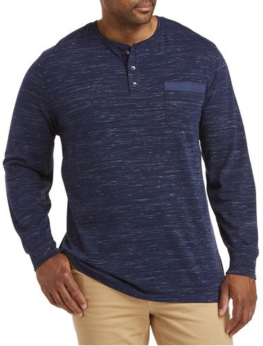 Long-Sleeve Jersey Henley Shirt