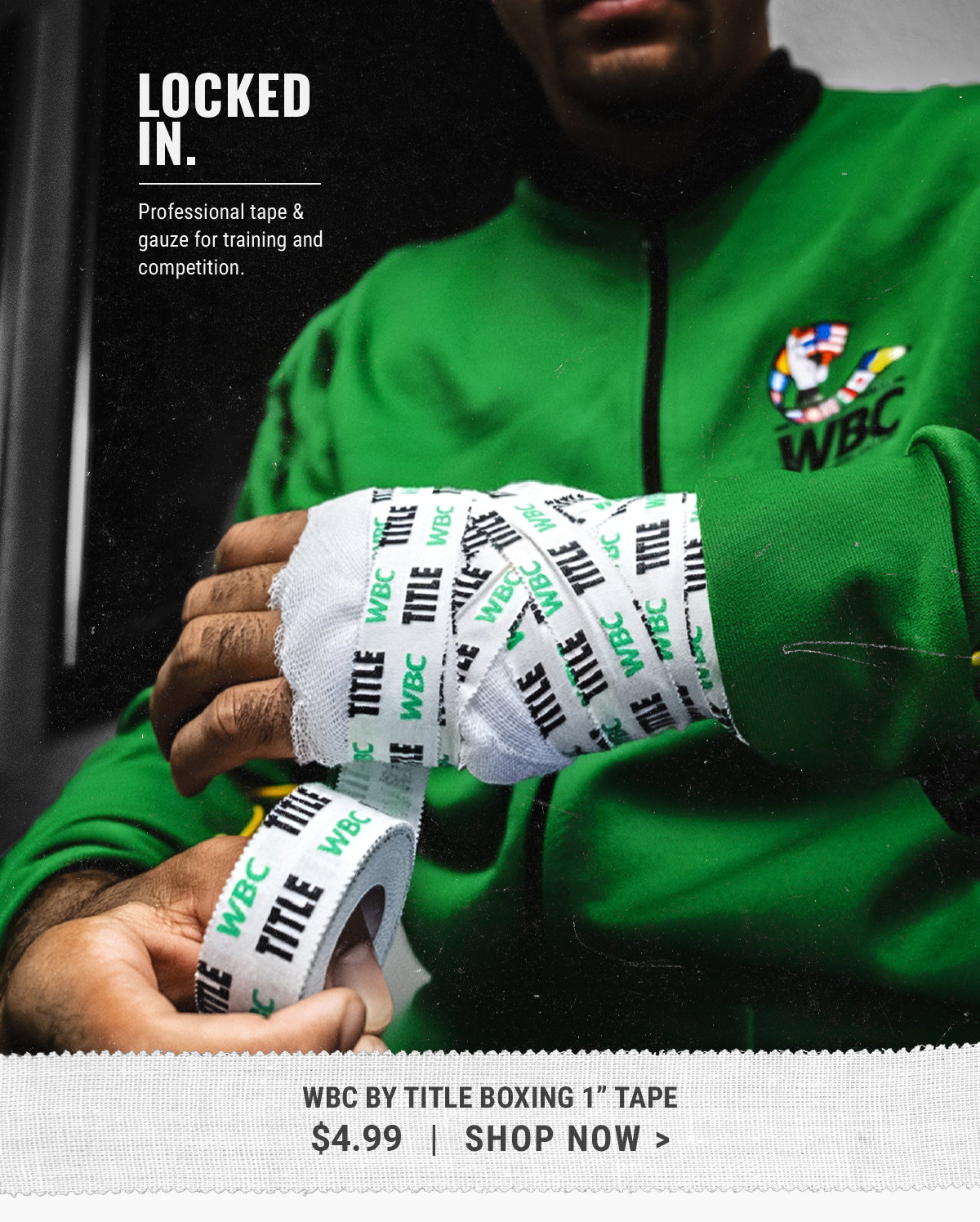 SHOP WBC BY TITLE BOXING 1" TAPE
