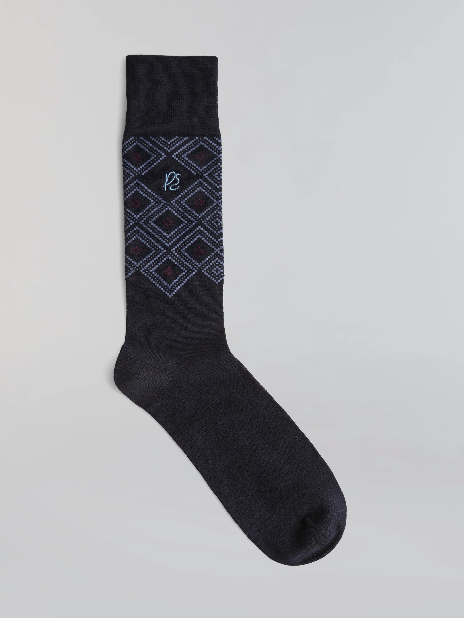 Bamboo Geo Diamond Argyle Logo Socks Bamboo Geo Diamond Argyle Logo Socks