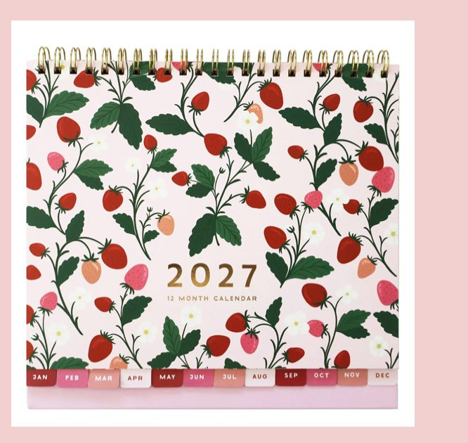 2027 Strawberry Gardens Desktop Calendar