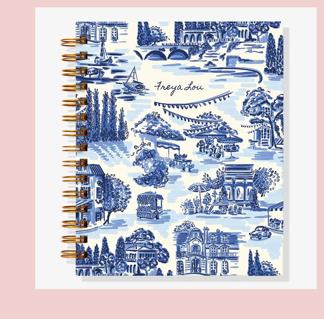 French Toile 12-Month Custom Planner
