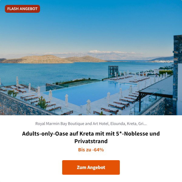 Adults-only-Oase auf Kreta mit mit 5*-Noblesse und Privatstrand