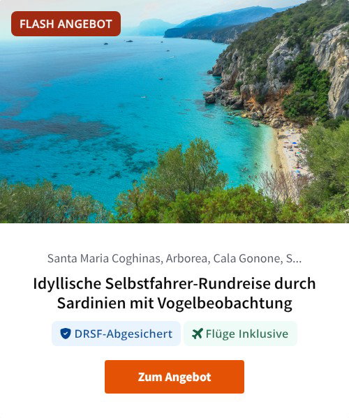 Idyllische Selbstfahrer-Rundreise durch Sardinien mit Vogelbeobachtung