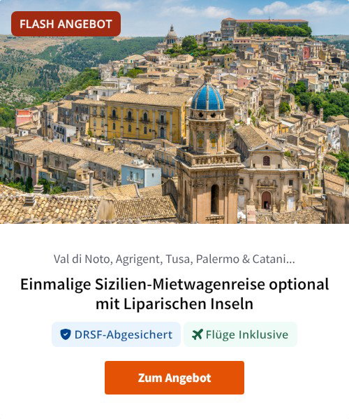 Einmalige Sizilien-Mietwagenreise optional mit Liparischen Inseln