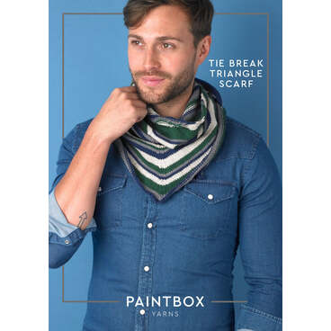 Tie Break Triangle Scarf - Free Knitting Pattern in Paintbox Yarns Cotton DK