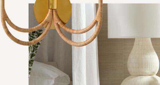 Carneros Rattan Double Sconce
