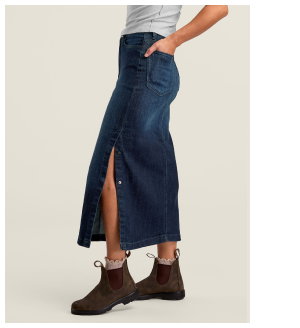 Shop the Denim Slit Skirt