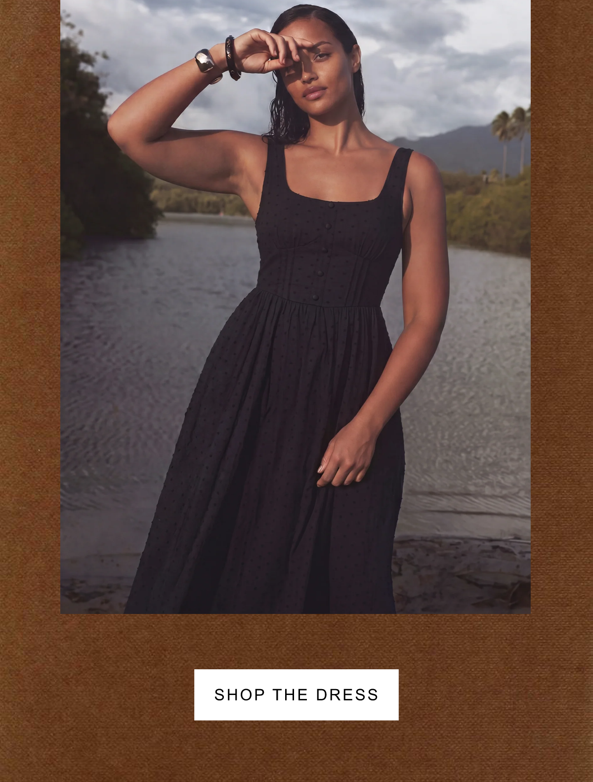 Sleeveless Bustier Polka Dot A Line Midi Dress