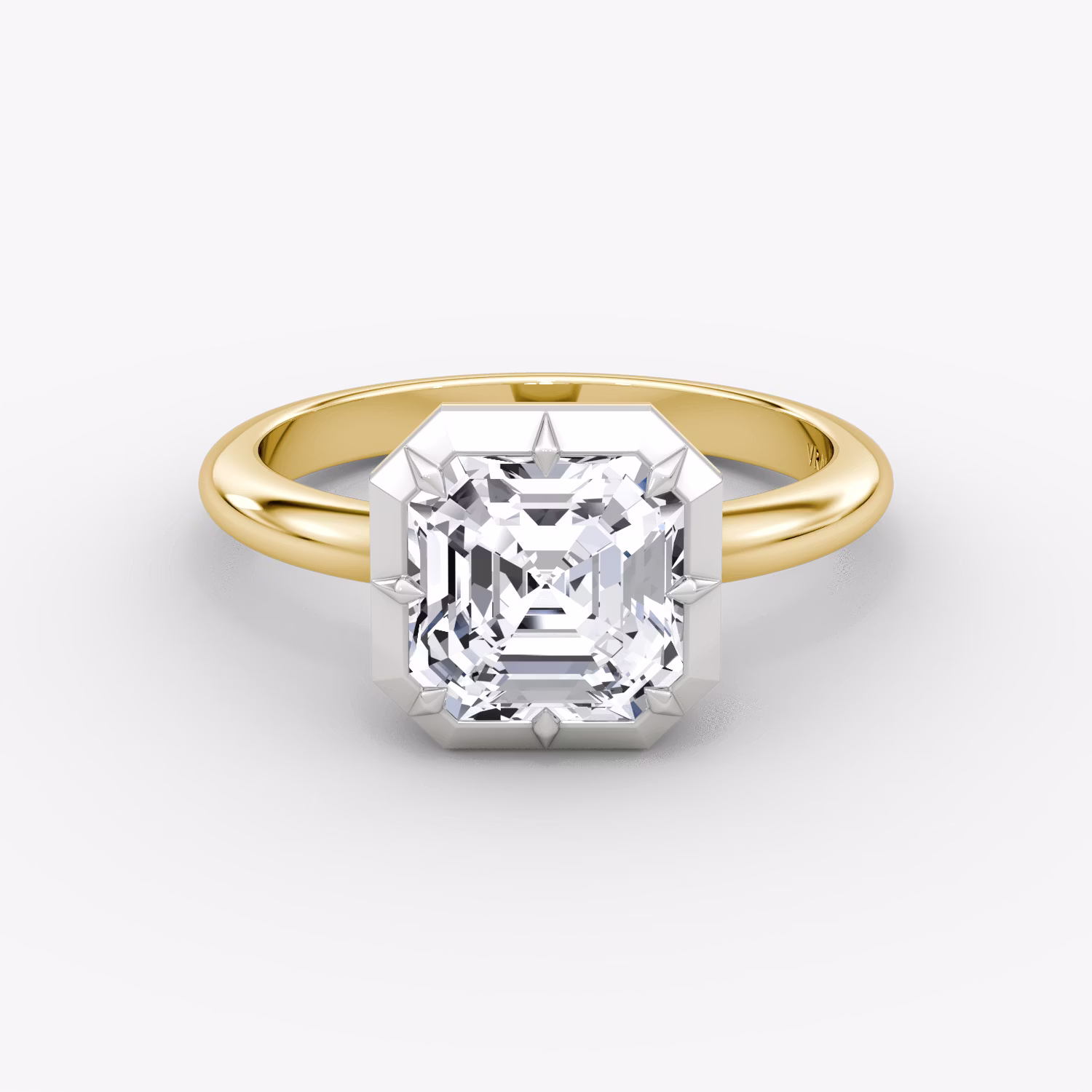 Georgian Asscher YG /Plat ( Step cut) 