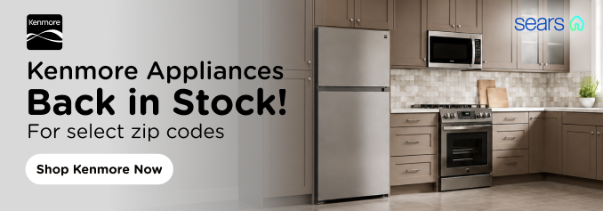 Kenmore Appliances Back in Stock for Select Zip Codes