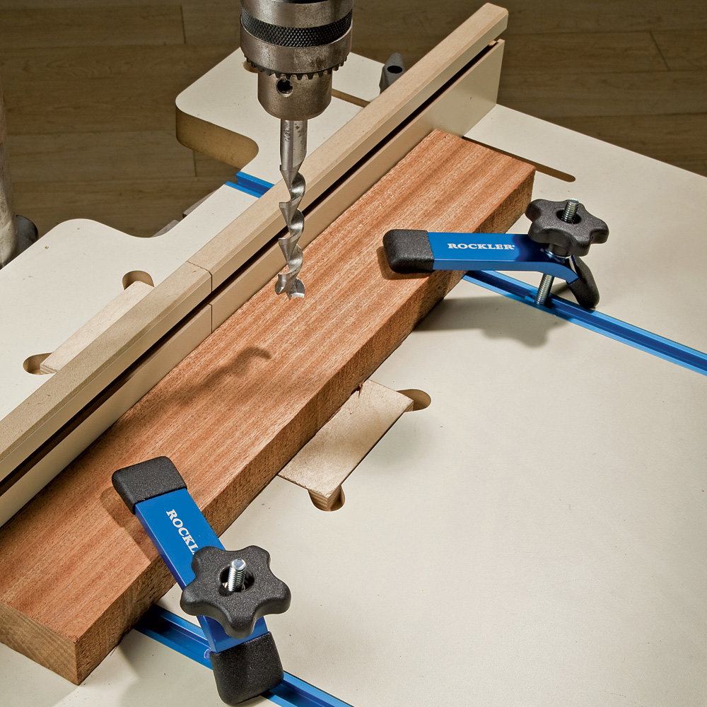 Rockler 48'' Universal T-Track with Hold-Down Clamps