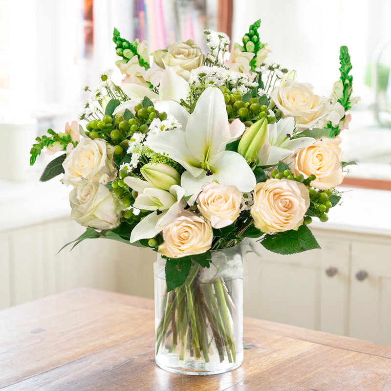 Image of Luxury White Rose & Lily