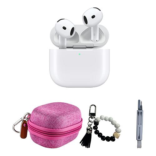 Apple AirPods 4 with EVA Travel Case and Accessories