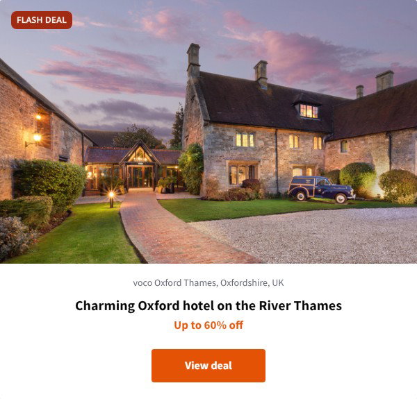 Charming Oxford hotel on the River Thames