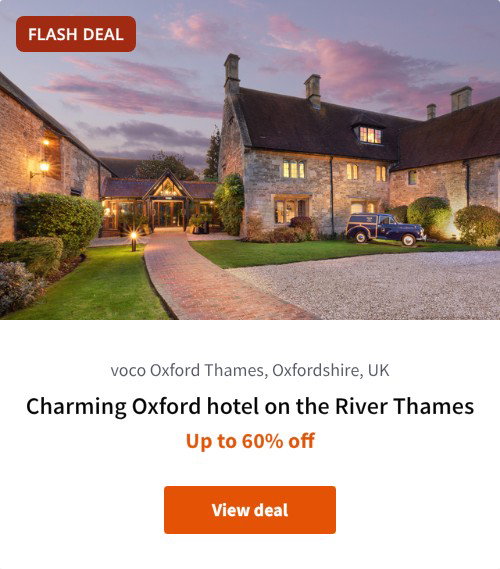 Charming Oxford hotel on the River Thames