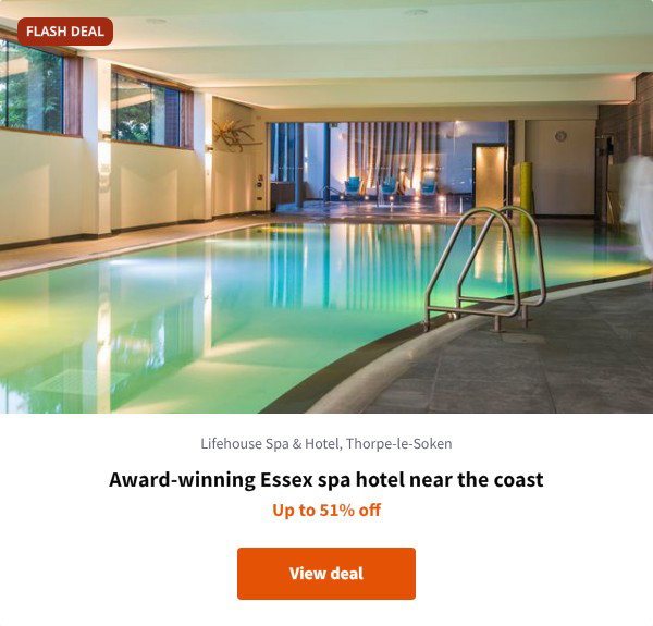 Award-winning Essex spa hotel near the coast