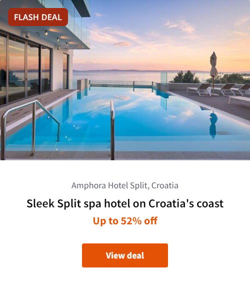 Sleek Split spa hotel on Croatia's coast