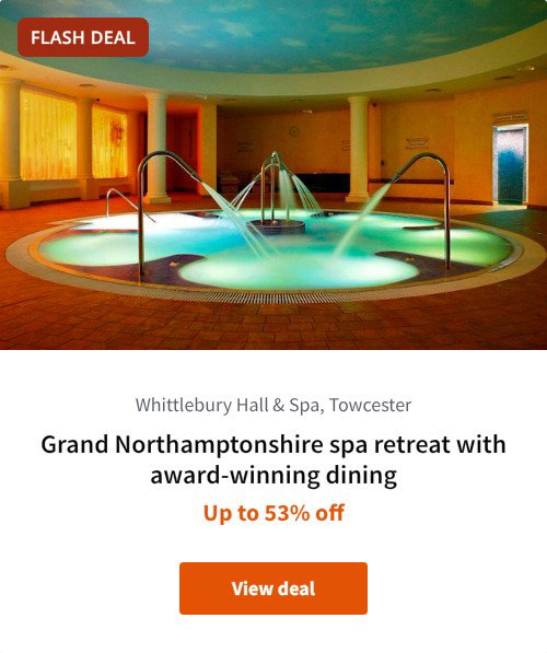 Grand Northamptonshire spa retreat with award-winning dining