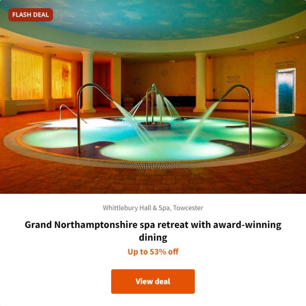 Grand Northamptonshire spa retreat with award-winning dining
