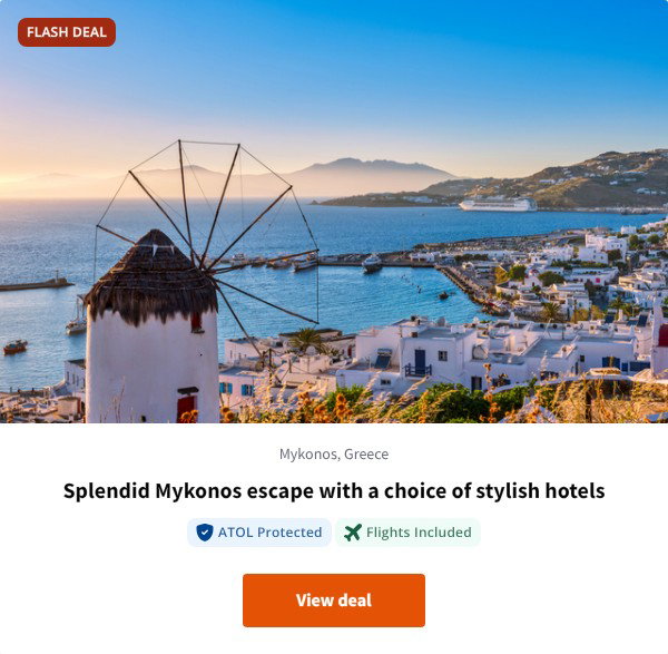 Splendid Mykonos escape with a choice of stylish hotels