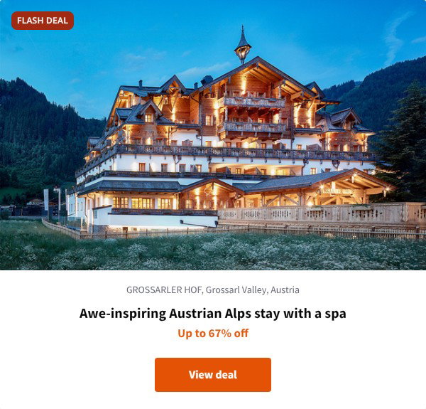 Awe-inspiring Austrian Alps stay with a spa