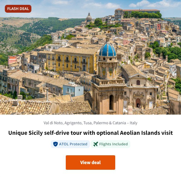 Unique Sicily self-drive tour with optional Aeolian Islands visit