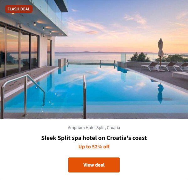 Sleek Split spa hotel on Croatia's coast