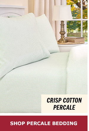 Crisp Cotton Percale. Shop Percale Bedding. Open-Stock Solid Portuguese Cotton Percale Sheets