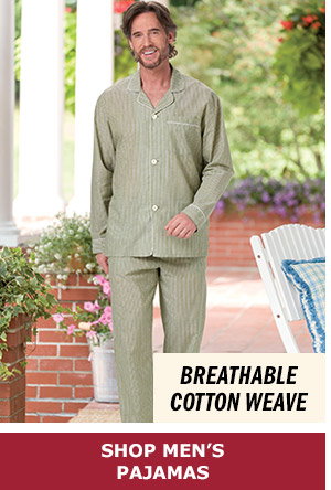 Breathable Cotton Weave. Shop Men's Pajamas. Men's Ultra-Light Cotton Voile Pajama Set
