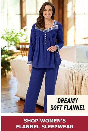 Dreamy Soft Flannel. Shop Women's Flannel Sleepwear. Eileen West Fairy Tale Flannel Pajama Set 